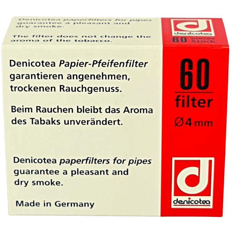 Denicotea Papier-Pfeifenfilter 60
