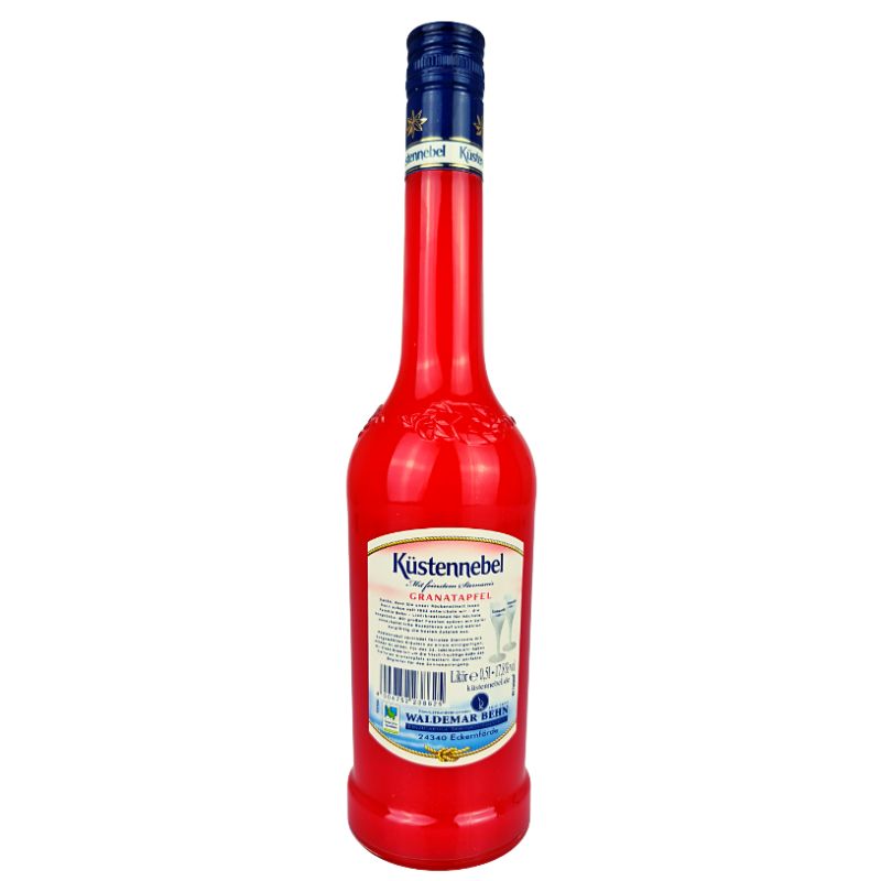 Küstennebel Granatapfel – Flasche in Rückansicht