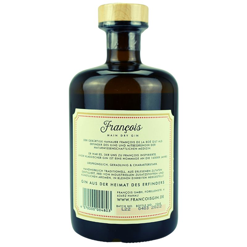 Francois Dry Gin – weitere Produktansicht