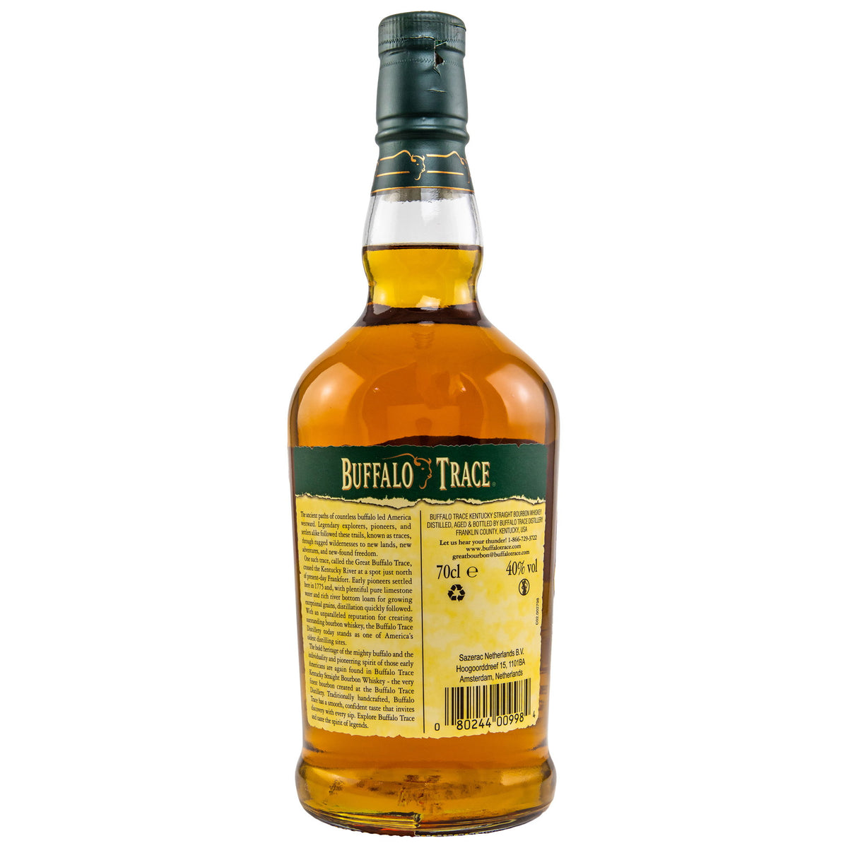 Buffalo Trace Kentucky Straight Bourbon Whiskey – Rückansicht