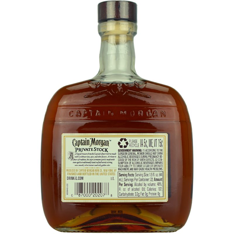 Captain Morgan Private Stock – Rückansicht