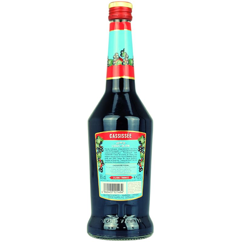Cassisée Creme de Cassis – Rückansicht