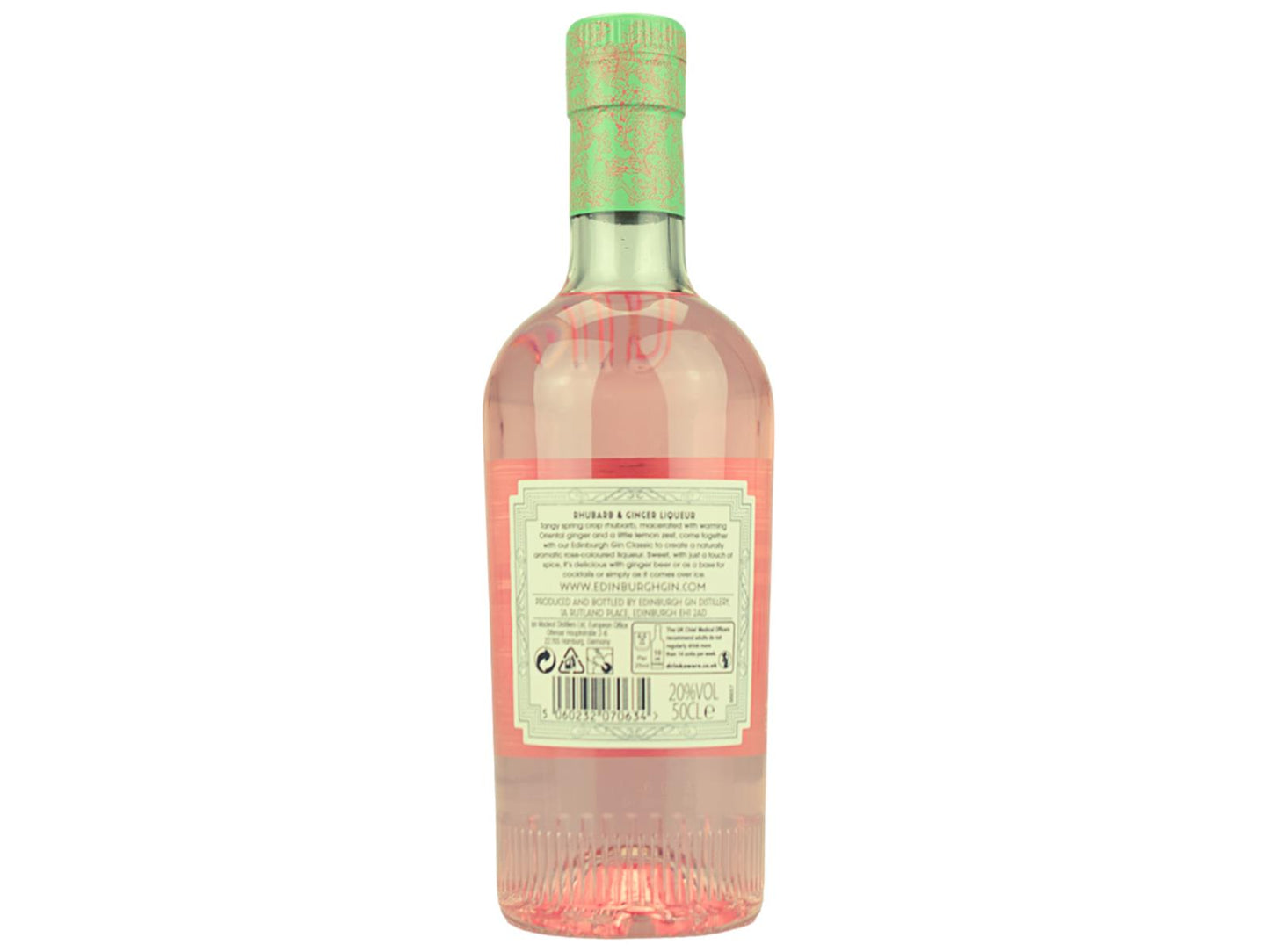 Edinburgh Rhubarb & Ginger Likör – Rückansicht