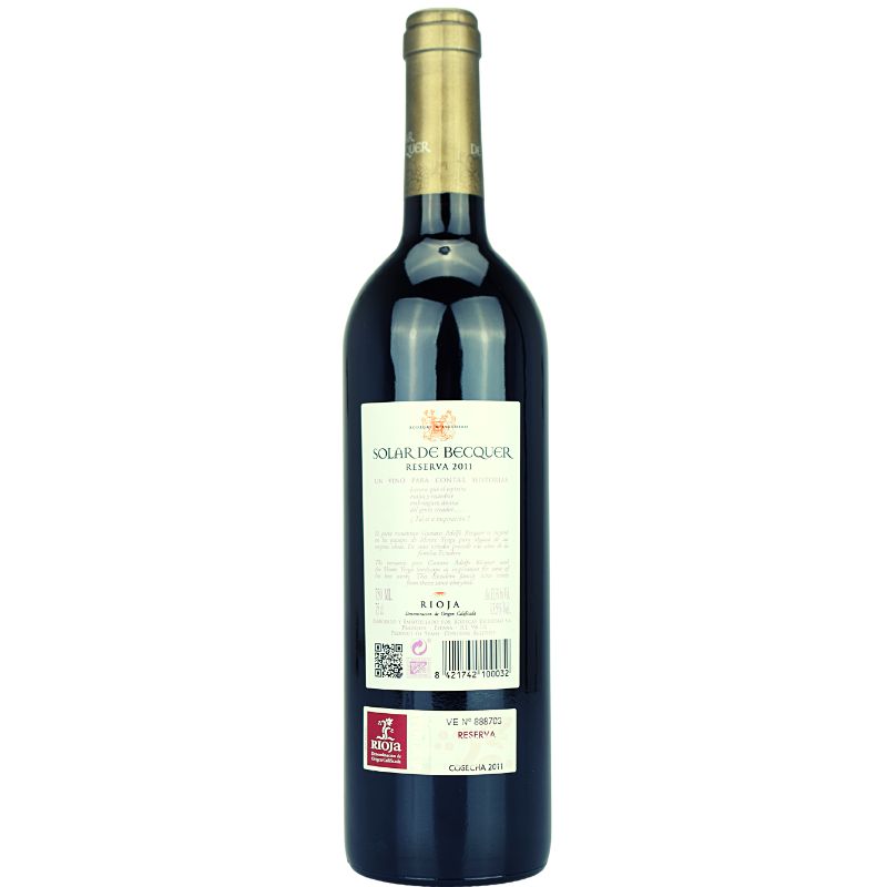 Solar de Becquer Rioja Reserva Bodegas Escudero 2011