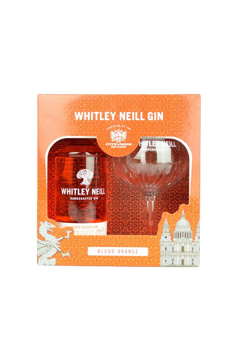 Whitley Neill Blood Orange mit Glas – Detailansicht 2