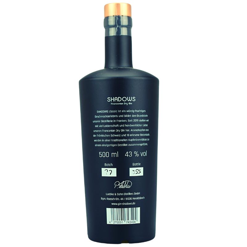 Shadows Franconian Dry Gin – weitere Produktansicht