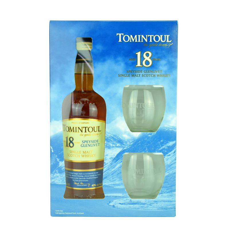 Tomintoul 18 Jahre Geschenkset