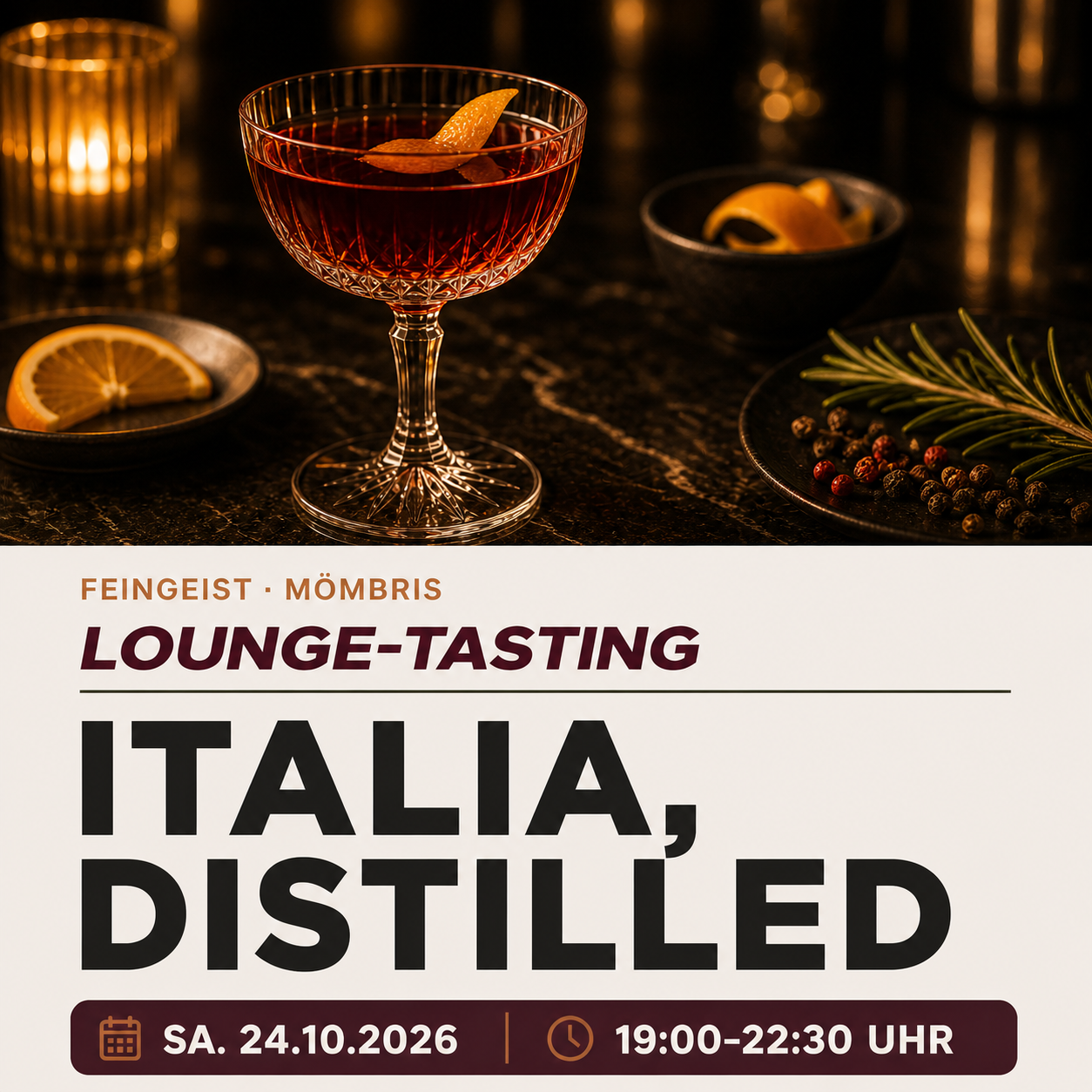 Italia, distilled – Italien-Tasting am 24.10.2026
