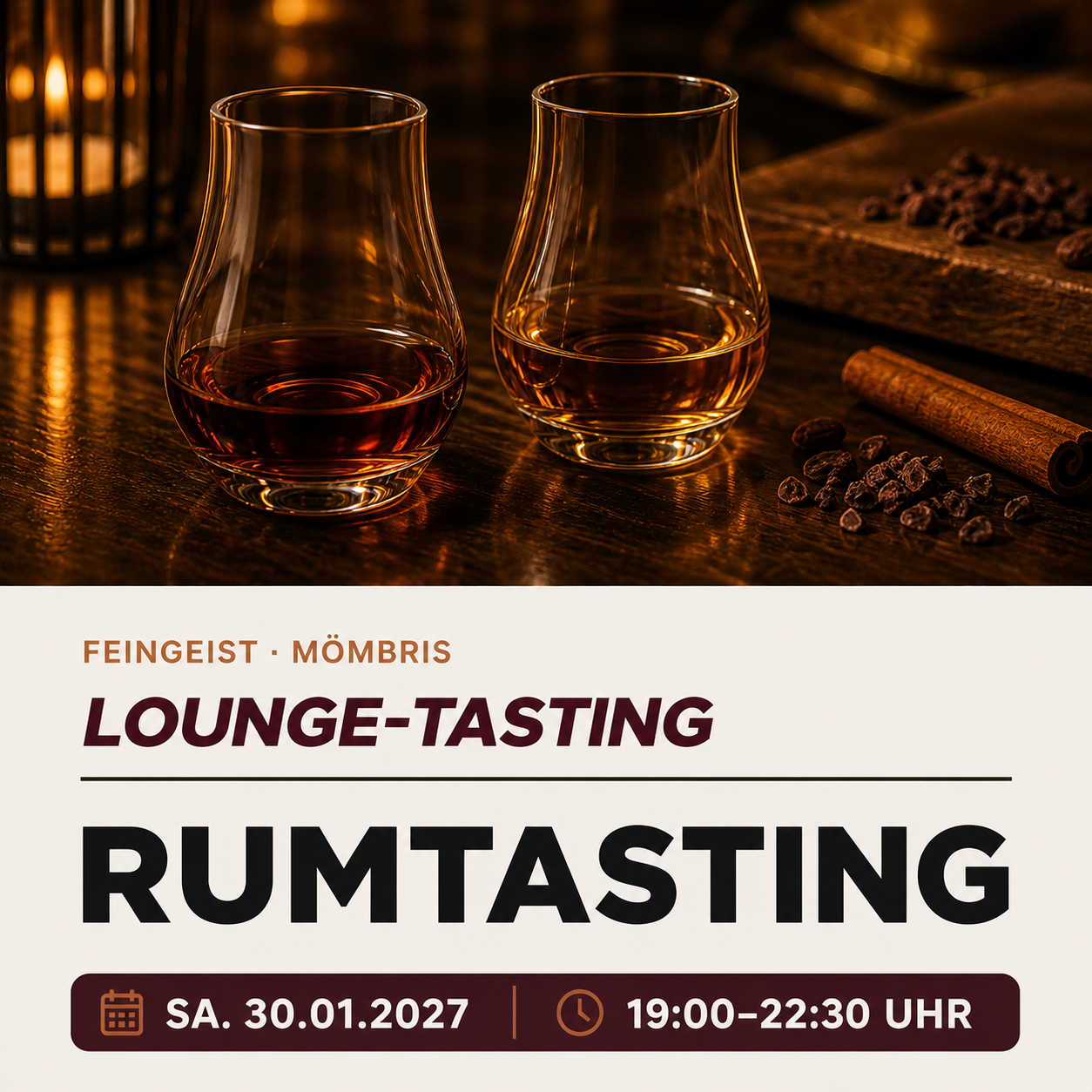 Rum entdecken – Rum-Tasting am 30.01.2027