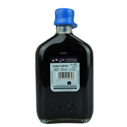 Kleiner Feigling Luxus Lakritz 0,5l – Flasche in Rückansicht