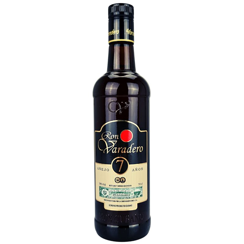 Ron Varadero 7 Añejo – Flasche in Vorderansicht