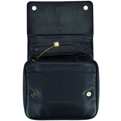 Pfeifentasche 5er Leder schwarz