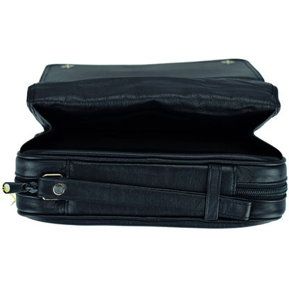 Pfeifentasche 5er Leder schwarz