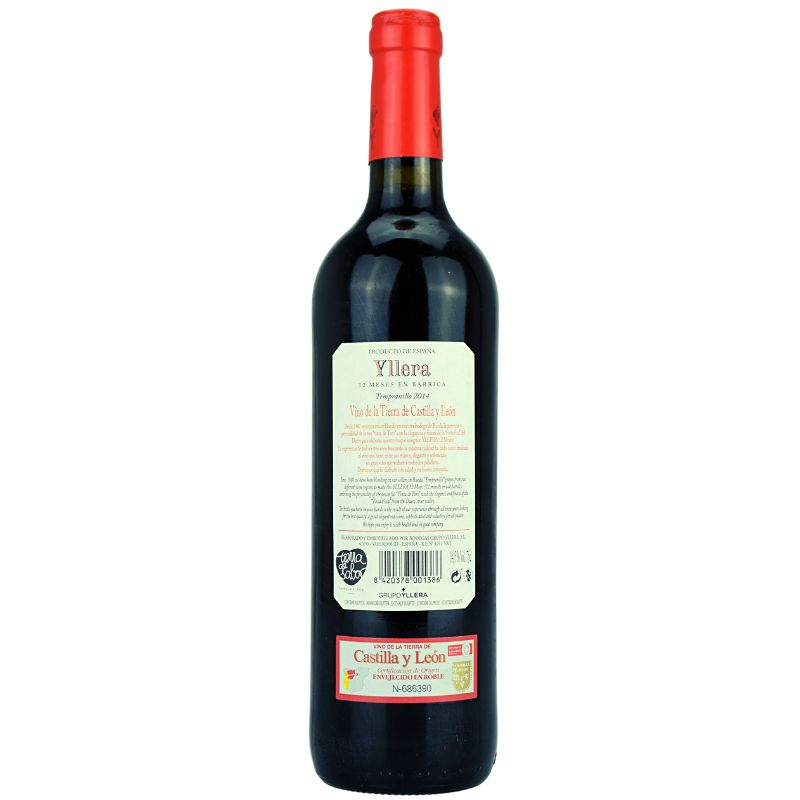 Yllera 12 meses en Barrica, Vino de la Tierra