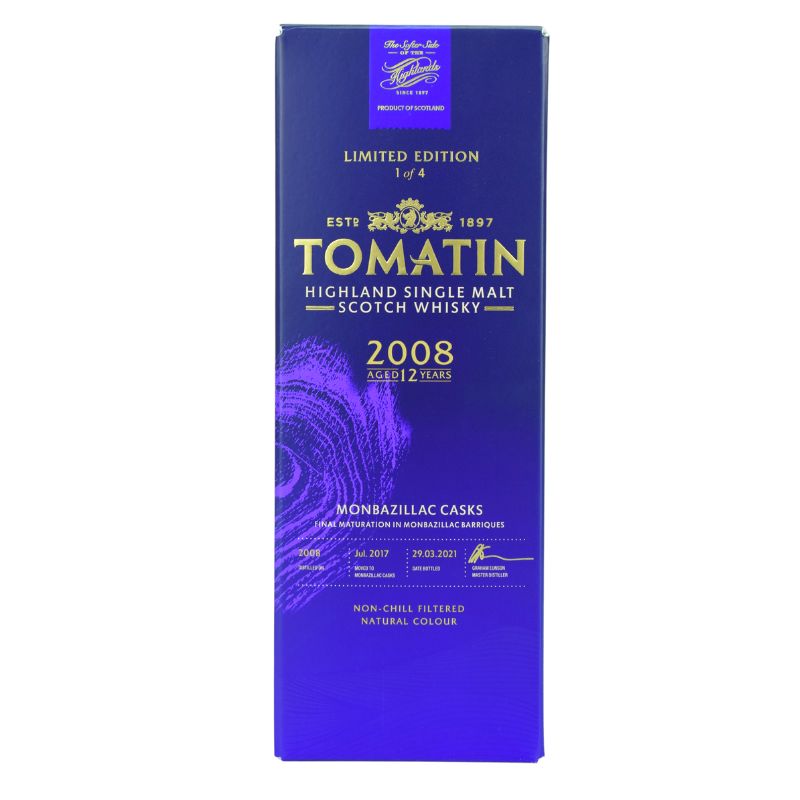 Tomatin 2008 12 Jahre. Monbazillac Cask