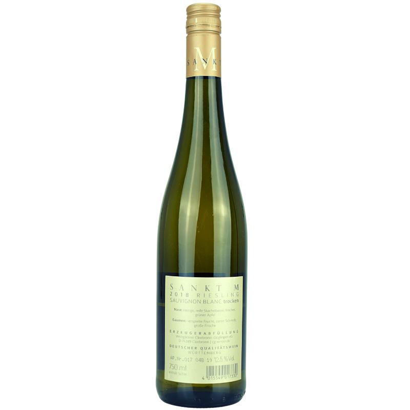 C&amp;G Sankt M Riesling mit Sauvignon Blanc trocken – weitere Produktansicht