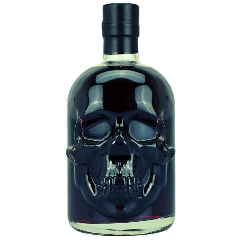 FICKEN Totenkopf – Totenkopf-Flasche in Vorderansicht