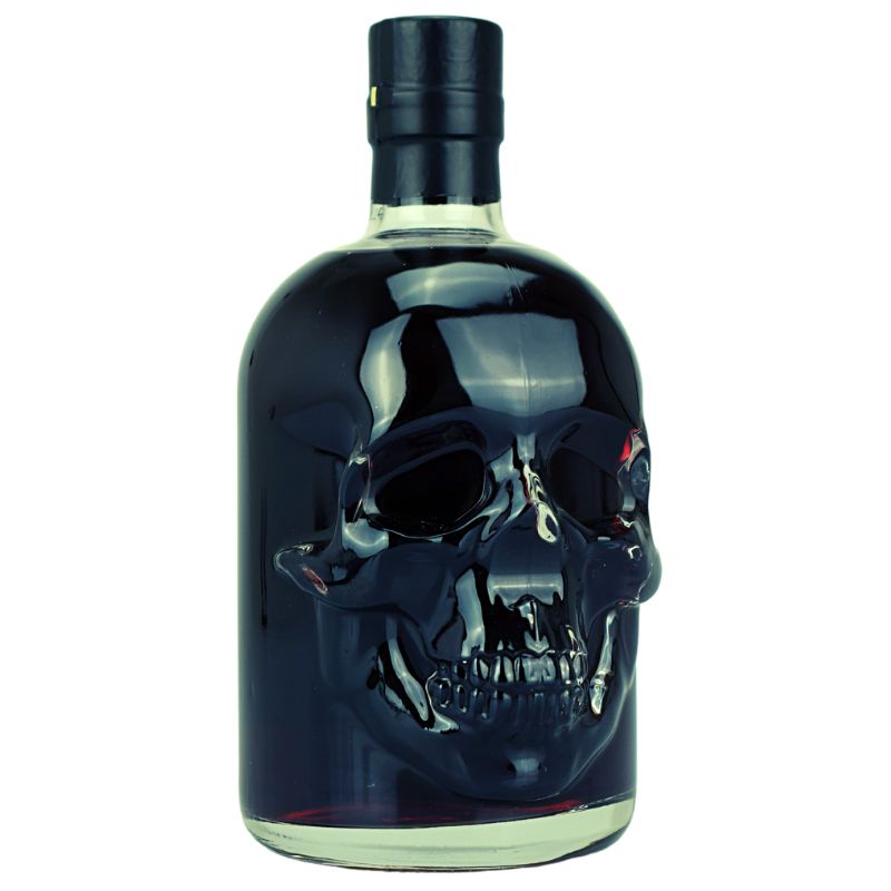FICKEN Totenkopf – Totenkopf-Flasche in Rückansicht