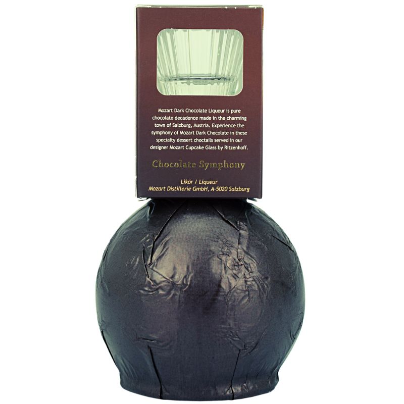 Mozart Dark Chocolate mit Glas – weitere Produktansicht