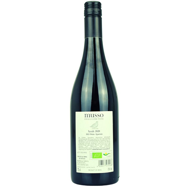 Musso Syrah Small Game Wine – weitere Produktansicht