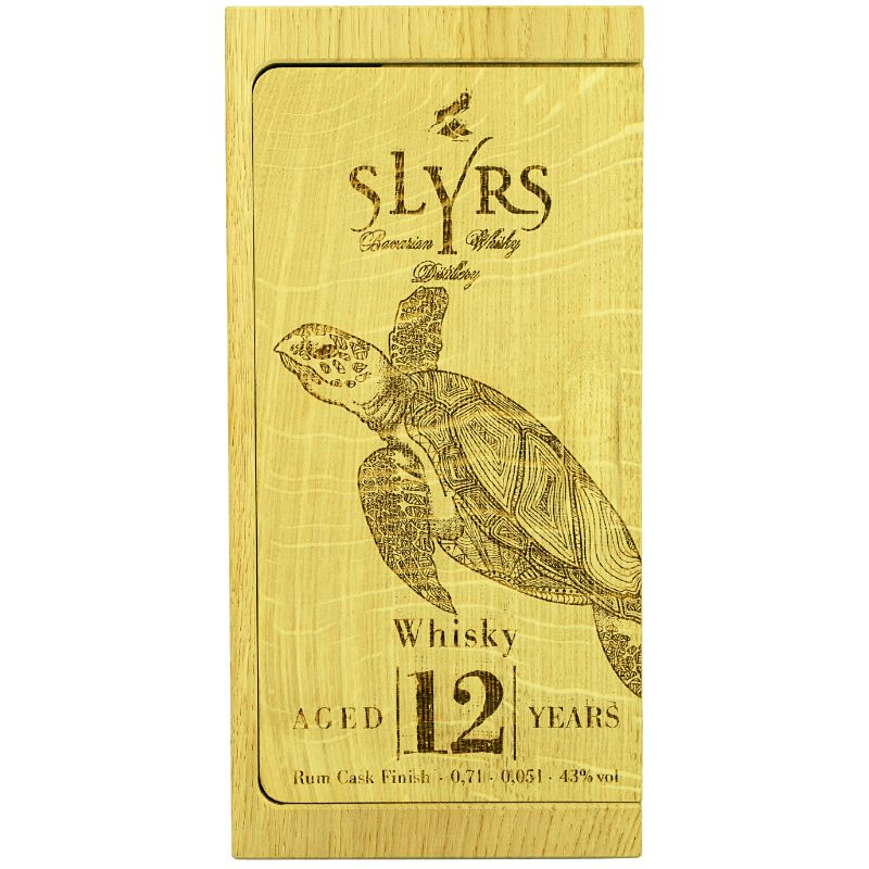 Slyrs 12 Jahre Rum Cask + Miniatur – Detailansicht 2