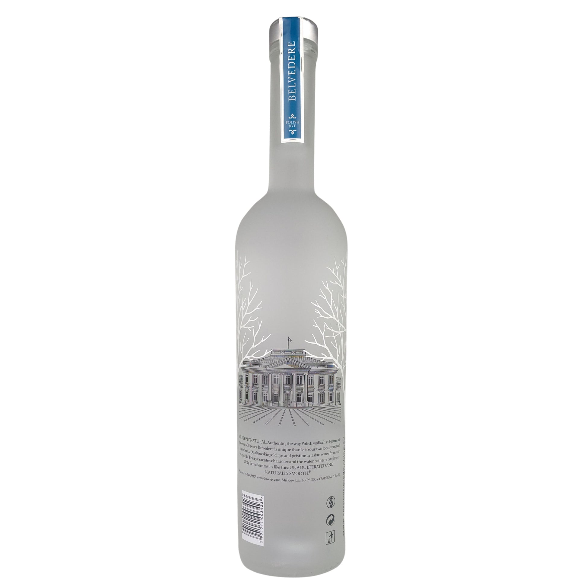 Belvedere Vodka mit Beleuchtung 1,75 l – Rückansicht