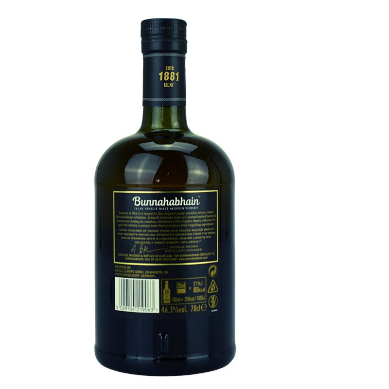 Bunnahabhain Toiteach A Dhà 0,7 l – Rückansicht