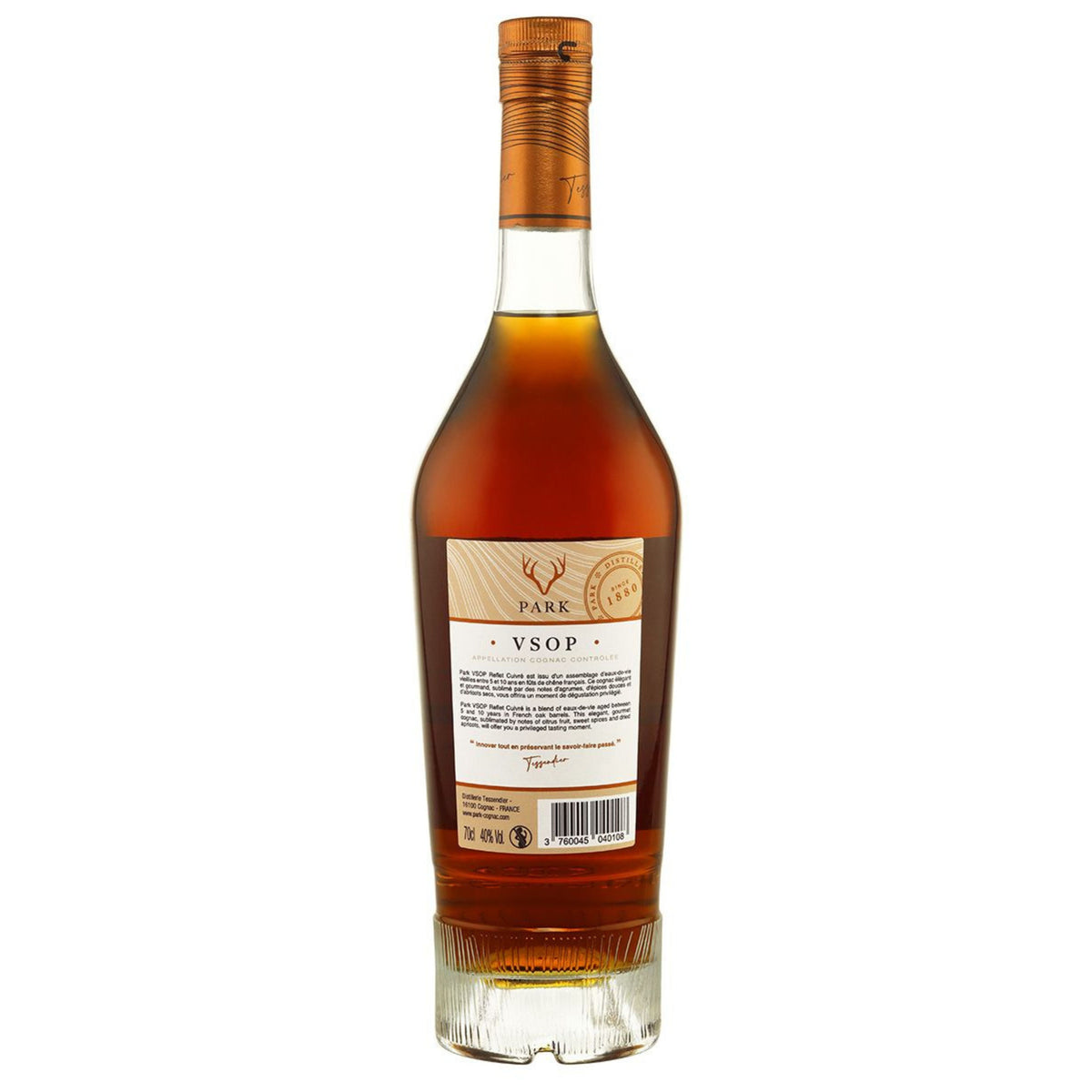 Cognac Park VSOP Reflet Cuivré 0,7 l – Rückansicht