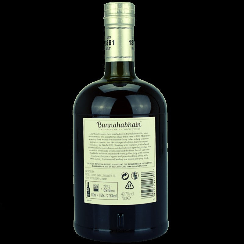 Bunnahabhain 23 Jahre - 1998 Calvados Cask – Rückansicht