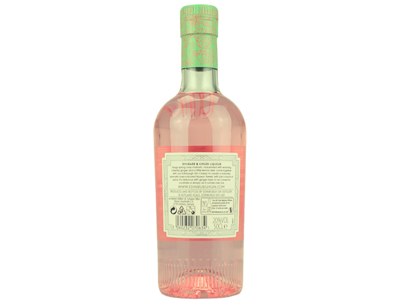 Edinburgh Rhubarb &amp; Ginger Likör – Rückansicht