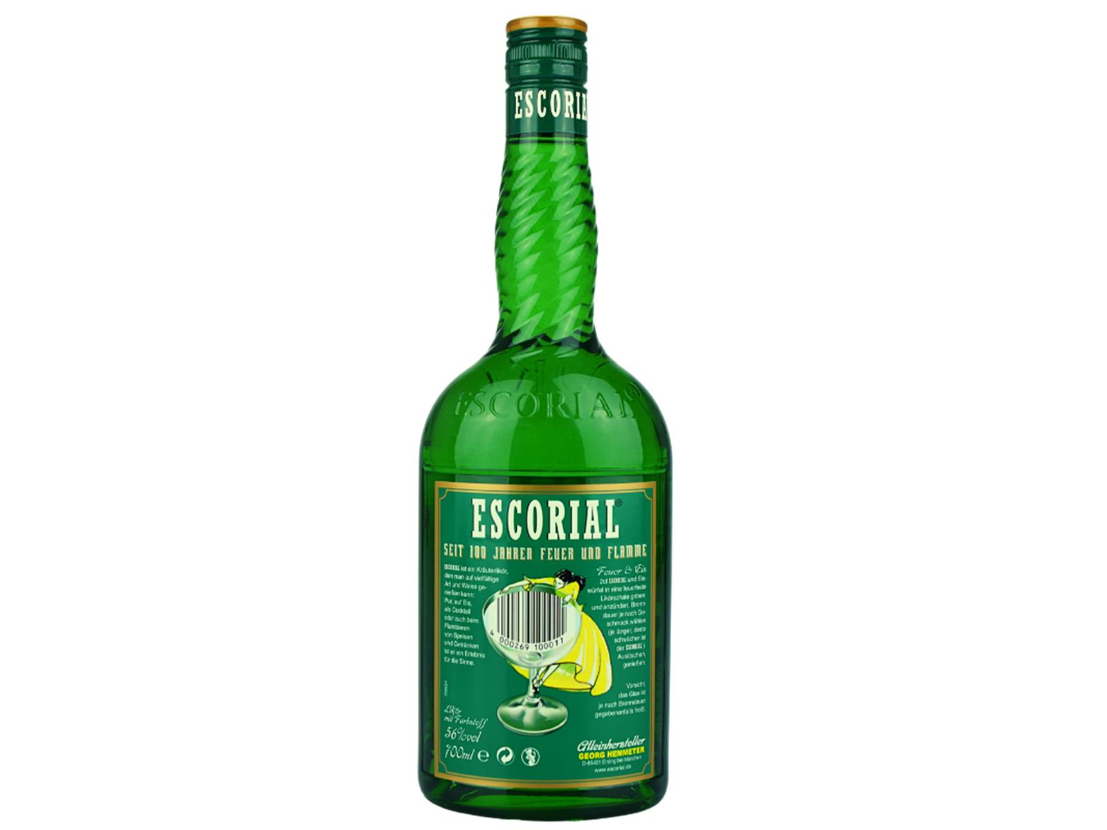 Escorial Grün – Flasche in Rückansicht