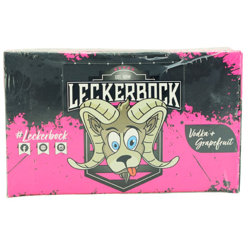 Leckerbock Vodka Grapefruit Box 20 x 0,02l – Produktansicht