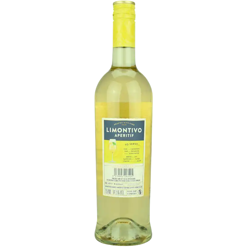 Limontivo Aperitif – Flasche in Rückansicht