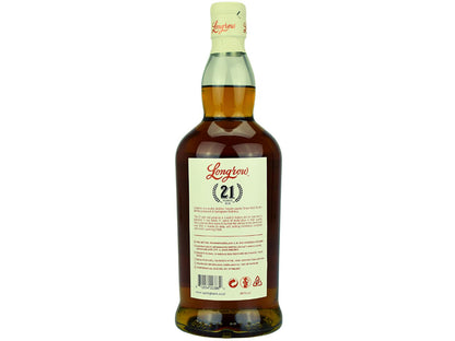 Longrow 21 Jahre Peated Release 2023 – Rückansicht