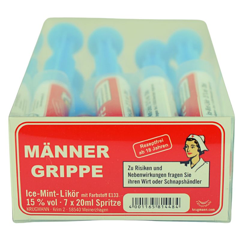 Männergrippe Spritze 7 x 0,02L – Produktansicht