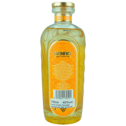 Renais Gin – Flasche in Rückansicht