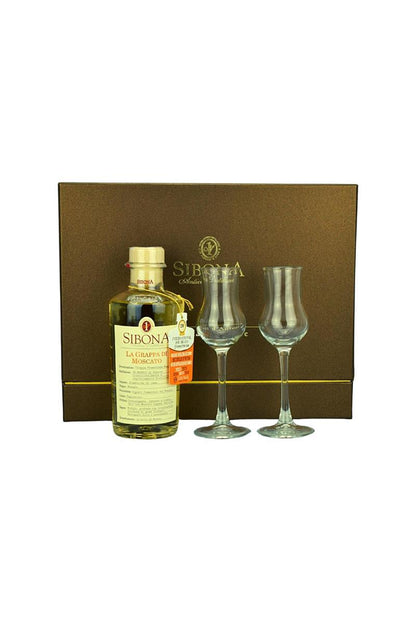 Sibona Grappa di Moscato Geschenkset – weitere Produktansicht