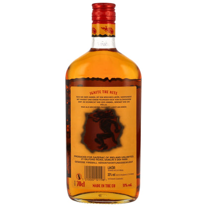 Fireball Cinnamon Whisky Liqueur – Rückansicht
