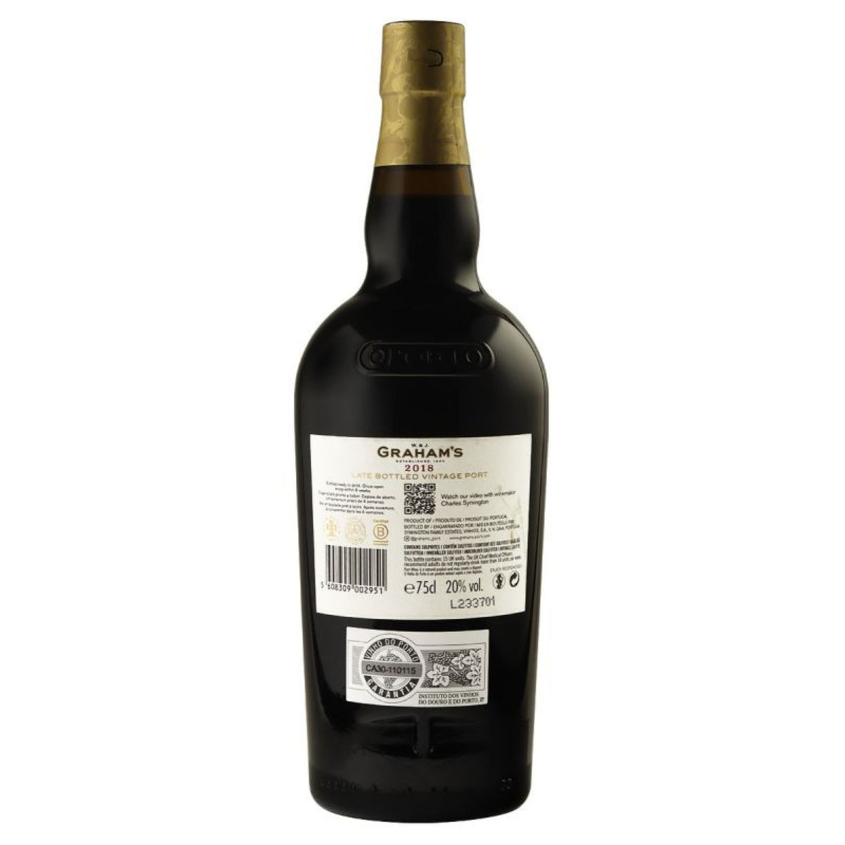 Graham's Late Bottled Vintage 2020 – Rückansicht