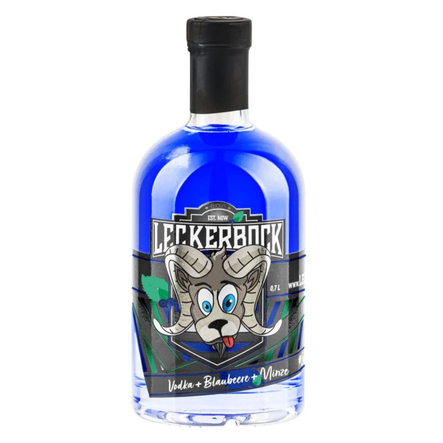 Leckerbock Vodka Blaubeere Minze – Produktansicht