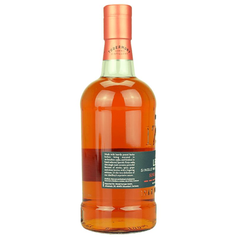 Ledaig Sinclair Series Rioja Cask Finish – Rückansicht der Flasche