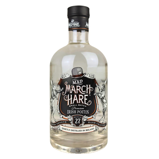 Mad March Hare Irish Poitín – Flasche mit Frontetikett
