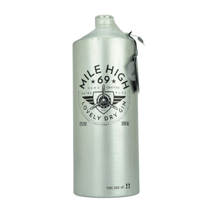 Mile High 69 Gin Magnumflasche – Vorderansicht