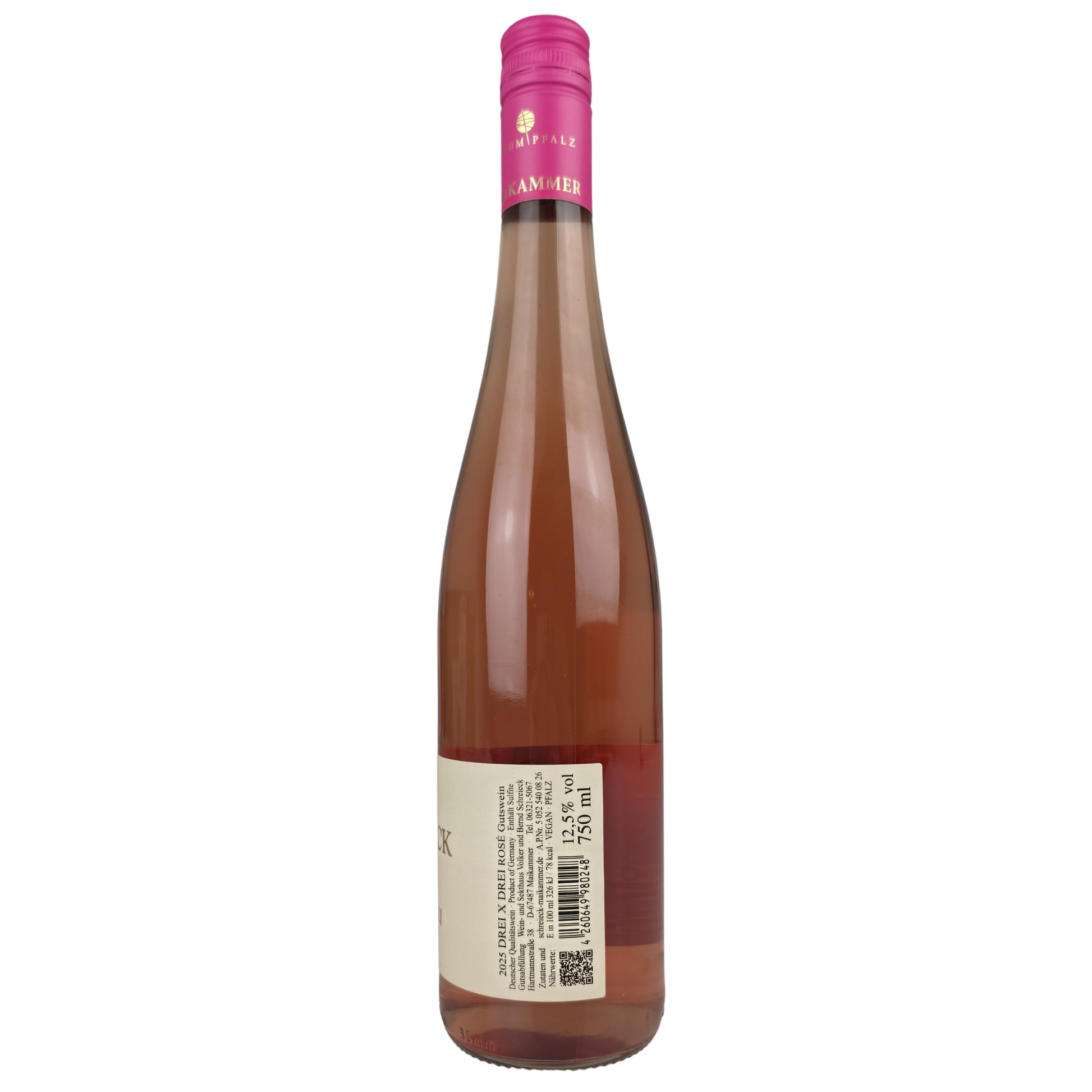 Schreieck DREI x DREI Rosé 2025 Rückansicht