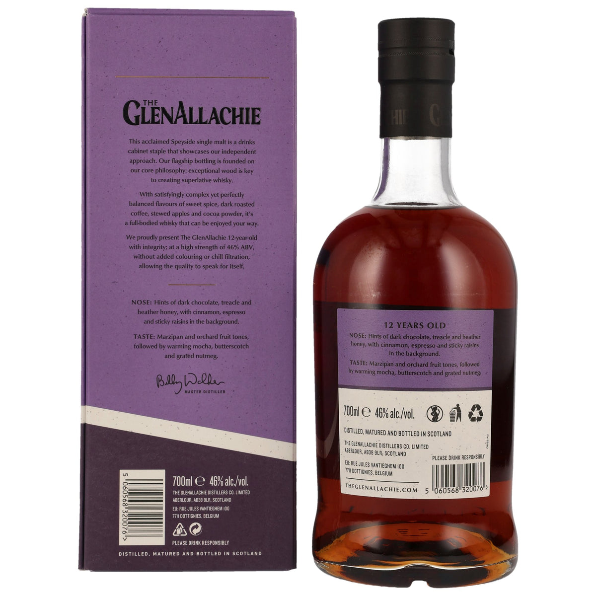 The GlenAllachie 12 Jahre – Rückansicht