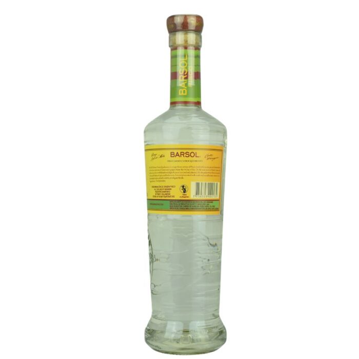 Barsol pisco mosto verde back