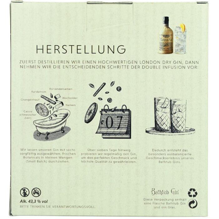 Bathtub Gin Geschenkset Feingeist Onlineshop 0.70 Liter 2