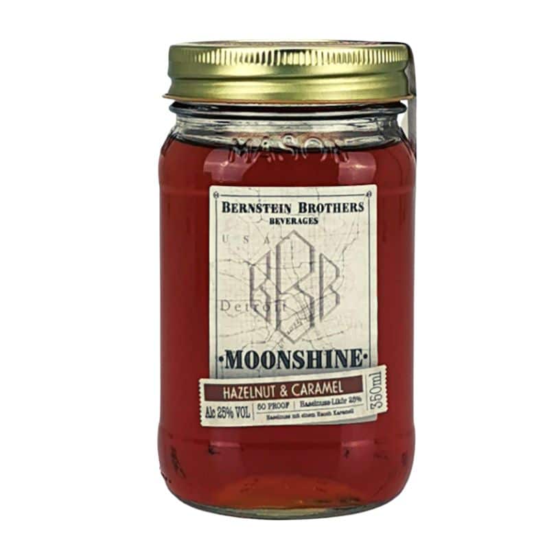 Bernstein Moonshine Hazelnut&Caramel Feingeist Onlineshop 0.35 Liter 1