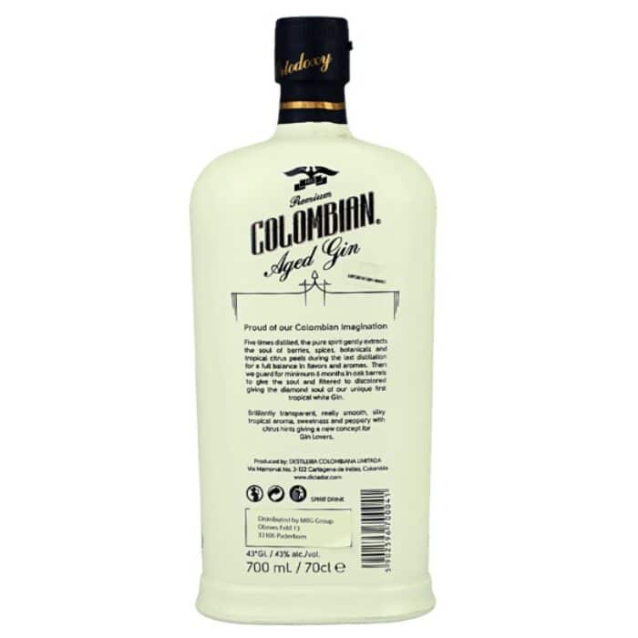 Colombian Aged Gin Feingeist Onlineshop 0.70 Liter 2