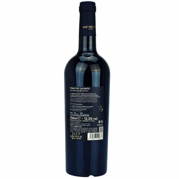 Feingeist 12 e Mezzo Primitivo de Salento Igp 2020 back